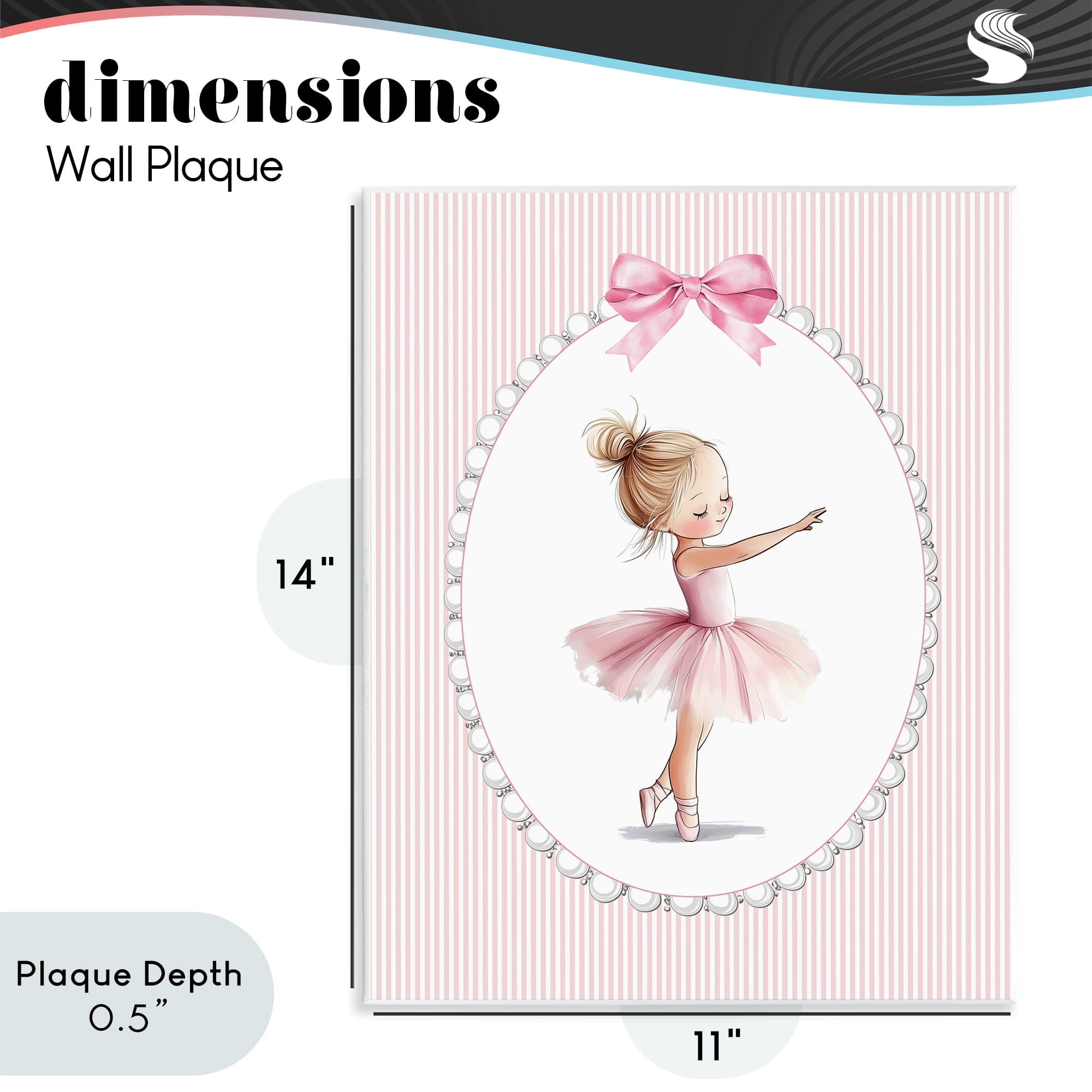 Stupell Industries Blush Pink Ballerina Wall Plaque Art, design by Christine Simpson Art