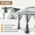 thumbnail image 5 of INTER HUT 11x11 Outdoor Pop up Gazebo Tent with Mesh Walls for Patio, Lawn, Backyard and Deck, Gray, 5 of 9