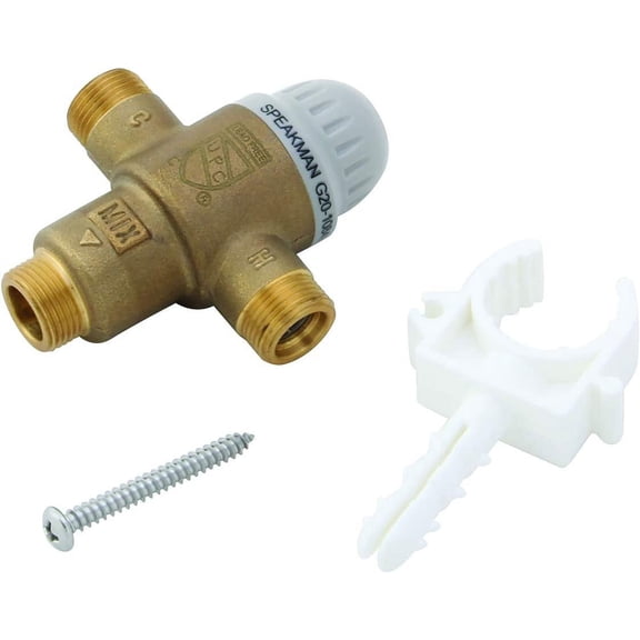 Speakman TMV Under Counter Thermostatic Mixing Valve, Rough Brass