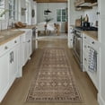 thumbnail image 3 of BERTHMEER 2'x6' Runner Rugs for Entryway Kitchen Hallway Entrance Bedroom Non Slip Washable Traditional Vintage Oriental Runner Rugs,Brown, 3 of 6