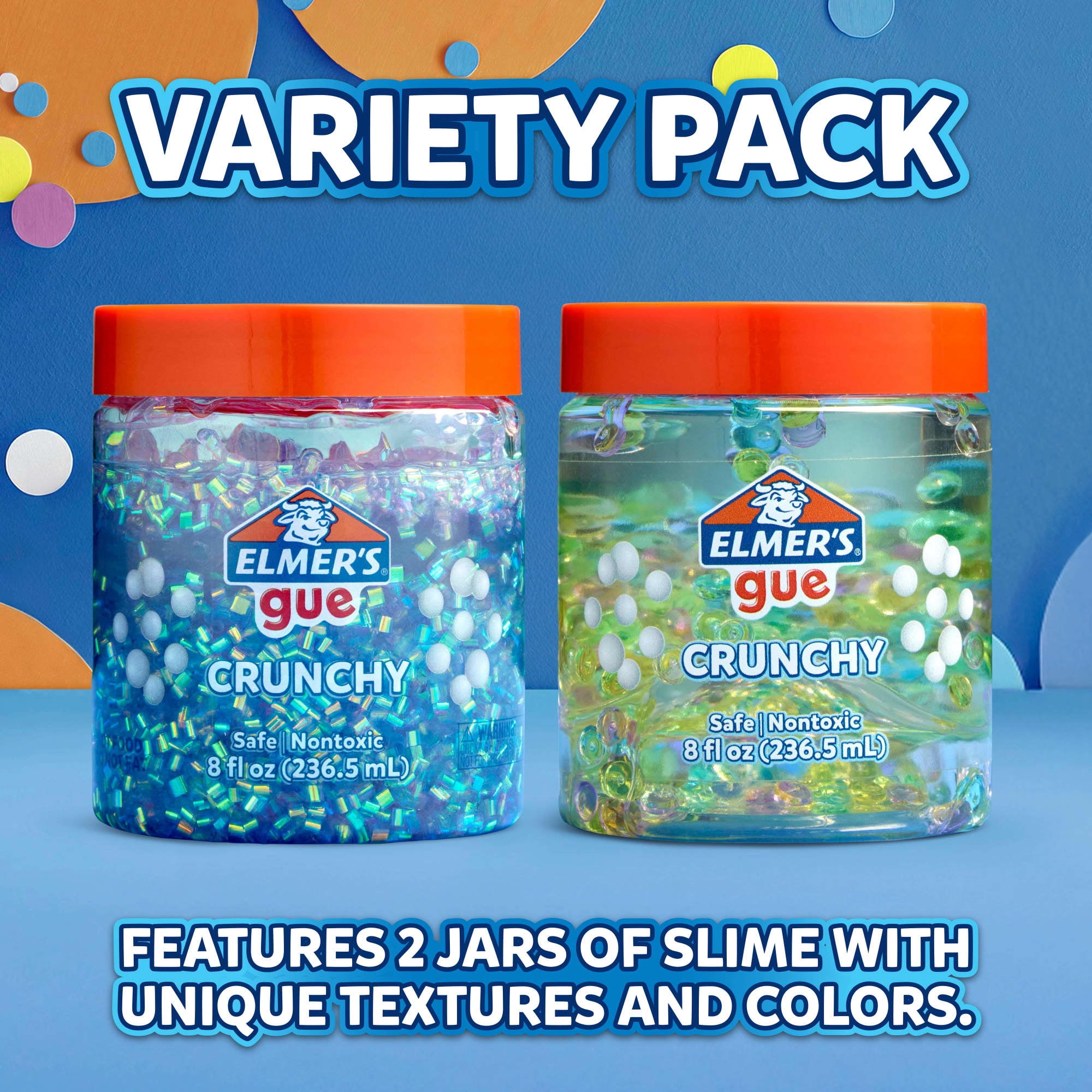 Elmer's, Gue Premade Slime, Crunchy Slime, 2 Count - Walmart.com