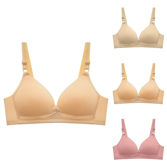 Wireless Bras for Women Wirefree Full Coverage Bralettes No Underwire Comfort Bras Soft Push Up Everyday T Shirt Bras, 36