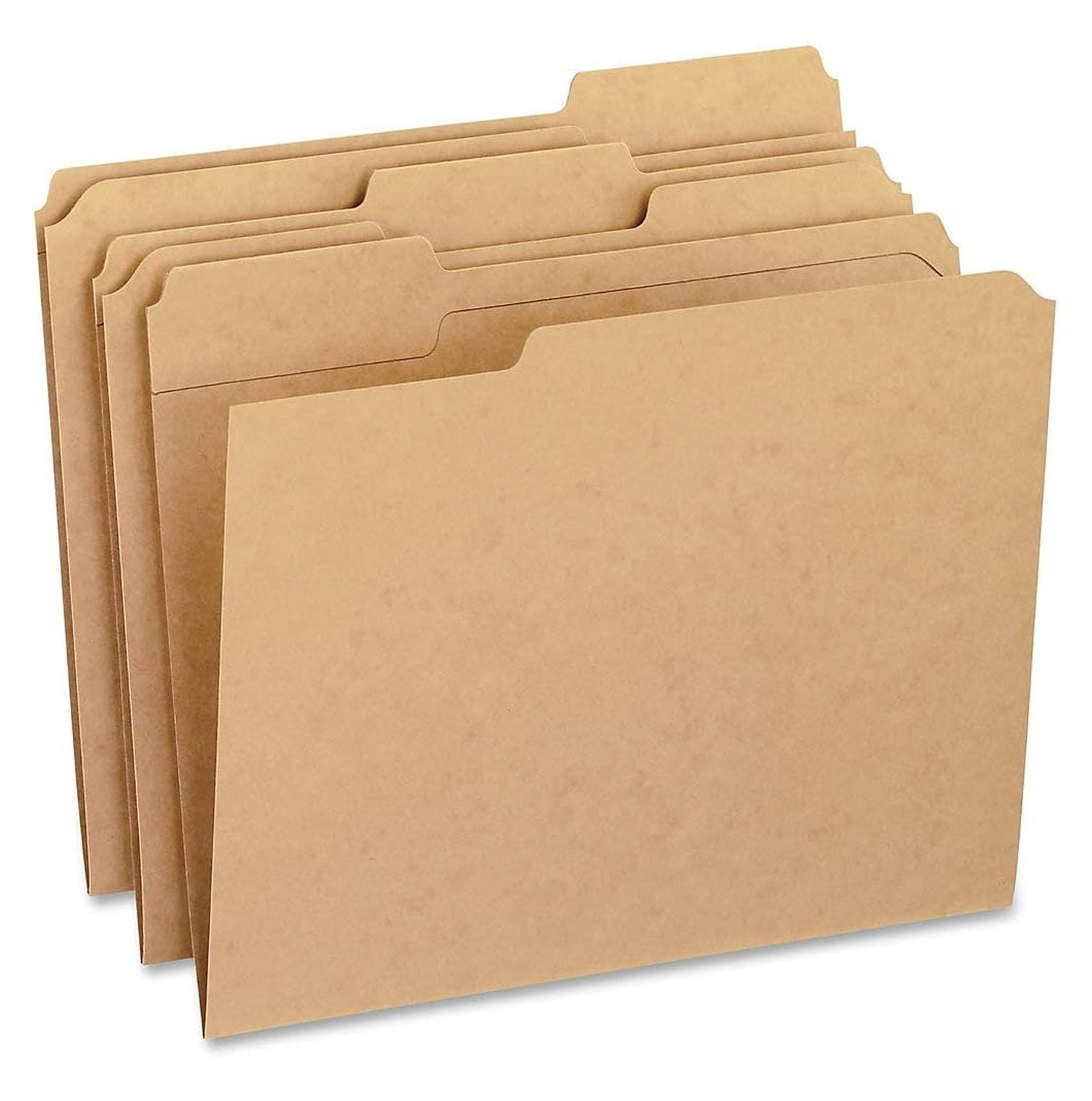 RK15213 Two-Ply Dark File Folders, 1/3 Cut Top Tab, Letter, Brown (Box of 100)