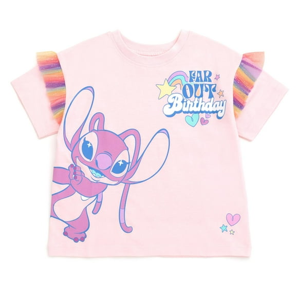 Camiseta Disney Lilo & Stitch Angel Birthday para niñas de 6 años