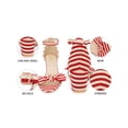 thumbnail image 4 of BLISSFUL STEP Bow Ankle Strap Stripe Block Heel Sandals for Women Red (Size 6), 4 of 7