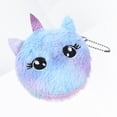 thumbnail image 2 of Sac à Main en Peluche Violet pour Enfants, Chat à une Corne en Forme de Licorne avec Poche, 2 of 5