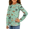 thumbnail image 4 of DISNIMO Horse Flower Long Sleeve Shirt Girls 11-12 Long Sleeve Shirt for Kids Girls Crewneck Tshirt Kids Long Sleeve T Shirt Girls T Shirts Long Sleeve for Kids T-Shirts Tee, 4 of 7