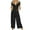 Black jumpsuits for womens, variant on Usmixi Jumpsuits for Women Dressy Casual Button up Comfy Cotton Linen Pocket Long Jumpsuits Overalls Summer V-Neck Short Sleeve Solid Maxi Formal Rompers Green l