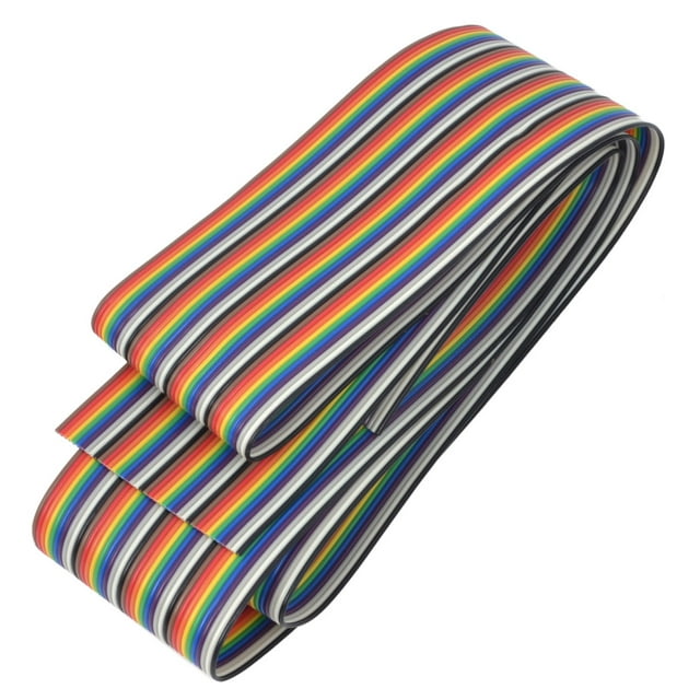 PC Rainbow Color 40 Pin Flexible Flat Power Ribbon Cable 1.1M