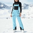 thumbnail image 2 of HCNTES Ladies Fashionable Snow Bibs Waterproof Insulated Overalls with Comfortable Fit for Women Winter Outdoor Activities(D-Sky Blue,2XL), 2 of 9