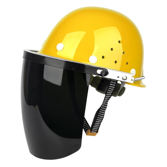 KLKCMS Face with Hard Hat Face Cover for Mining Trimming Mechanical Industry Black visor