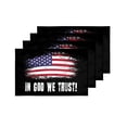 thumbnail image 4 of MKHERT Grunge American Flag with Slogan in We Trust Placemats Table Mats for Dining Room Kitchen Table Decoration 12x18 inch,Set of 4, 4 of 4