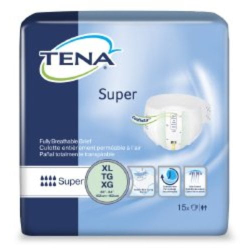 TENA Super Adult Incontinence Brief XL Heavy Absorbency Overnight