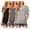 Black + Deep Gray + Stripe, variant on 3 Pack Maternity Shirts Dolman Sleeve Side Ruched Pregnancy Tops Boat Neck Postpartum Clothes