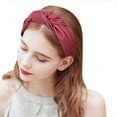 thumbnail image 4 of Women's Sweet Solid Tie Headband Knot Design Hair Hoop Accessory Hairpin, 4 of 8