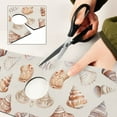 thumbnail image 6 of Yayeee Faucet Mat for Kitchen Sink 30" Diatomite Long Splash Guard Pad, Red Watercolor Seashells, 2 Pack, 6 of 7