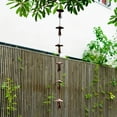thumbnail image 4 of Cadena de lluvia con forma de hongo dorado: bajante decorativa para canalones, recolector de agua de lluvia de metal con revestimiento resistente a la corrosión para drenaje de jardines o patios e, 4 of 6
