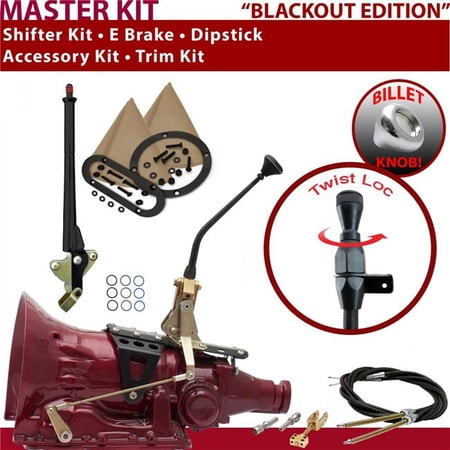American Shifter 518 Shifter Kit Black 10 in. E Brake Cable Trim Kit Dipstick for EE8BB