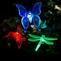 Visland Solar Garden Stake Lights,Solar Garden Lights Outdoor,Multi-Color Changing LED Garden Lights,Solar Butterfly Lights Outdoor for Pathway,Garden,Lawn,Patio,Driveway