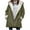 Army Green, variant on Inleife Fashion Womens Warm Faux Coat Jackets Plus Size Solid Long Sleeve Fall Winter Outerwear Button Tops