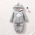 thumbnail image 3 of Fjofpr Baby Girl Clothes 12 Months Clearance Newborn Infant Baby Girls Winter Warm Thick Romper Jumpsuit Hooded Outfits（0-24M）, 3 of 9