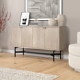 thumbnail image 3 of Evelyn&Zoe Modern/Contemporary 58" Wide Alder White Buffet Table, 3 of 7