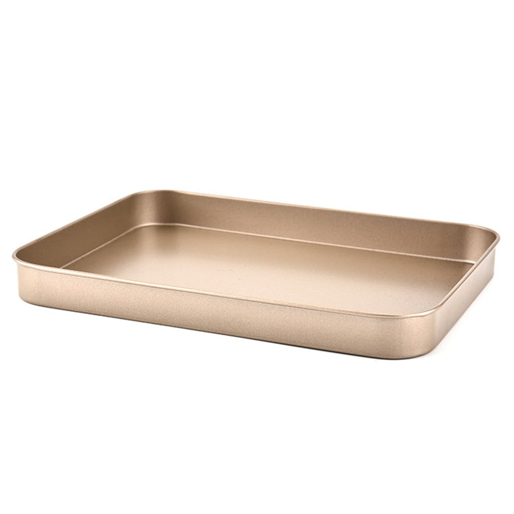 Yannee Baking Sheet Pans 14 Inch,Cookie Tray Toaster Oven Pan Nonstick  Thicken Heavy Carbon Steel No Warp Non Toxic Magnetic Bakeware,Gold 