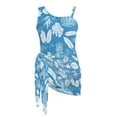 thumbnail image 7 of SEANATIVE Girl's Sleeveless Bathing Suit Lightweight One-Piece Swimsuits with Mesh Cover Up Spandex Fabric Beach Swimwear for Kid Teen Girls, 7-8 Years, Tropical Monstera Leaf Blue, 7 of 7