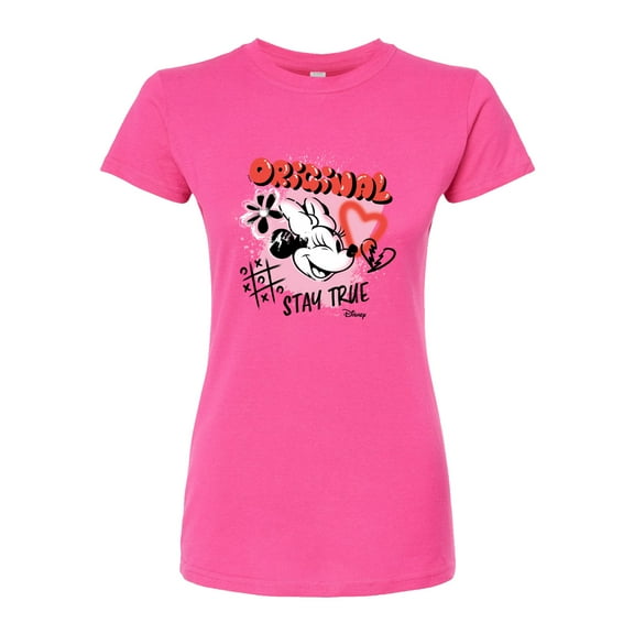 Disney - Minnie Mouse - Original Stay True - Juniors Fitted Graphic T-Shirt