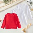 thumbnail image 2 of TOWED22 3 Pack Toddlers Boys' Long Sleeve Tees Soft Cotton Crewneck Basic Long-Sleeve T-Shirts Top,Red,2-3 Y, 2 of 9