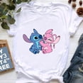 thumbnail image 1 of Kawaii Cartoon Stitch T Shirt Children's Clothing Cartoon Women Ohana Lilo Stitch Graphic Tees Cute Anime Tops Harajuku T-shirt160 Gao Jinjia LED, 1 of 2