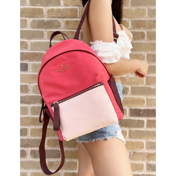 Kate Spade Chelsea Little Better Nylon Medium Backpack Pink Multi -  