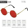 thumbnail image 6 of Joopin Hippie Round Sunglasses for Women Men Circle Sun Glasses UV Protection (Red), 6 of 7