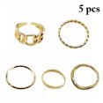 thumbnail image 3 of 5PCS Knuckle Rings Set Delicate Fashion Joint Finger Rings Nail Rings Jewelry, 3 of 10