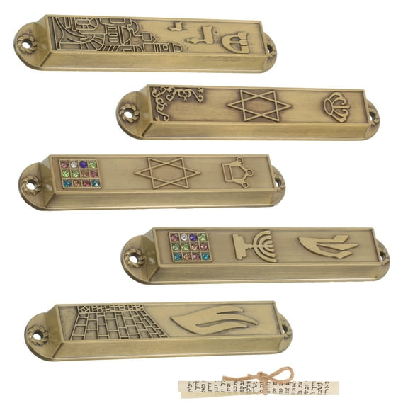 5 Pcs Door Scroll Holy Pillar Crafts Symbols Mezuzah Decor Judaica Home Ornament Adorn