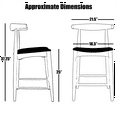 thumbnail image 3 of 2xhome Solid Wood Farmhouse 25" Counter Stool with PU Leather Cushion Seat, Accent Dining Elbow Chair Barstool, Espresso, Set of 1, 1 piece, 3 of 8