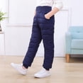 thumbnail image 4 of Otqutp Girls Boys Snow Pants Toddler Kids Thick Winter Warm Pants Quilted Puffer Down Clothes Snowpants Elastic Waist Trouser, 4 of 6