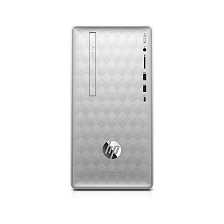 HP Pavilion Desktop Computer, AMD Ryzen 3 2200G, 4GB RAM, 1TB Hard Drive, Windows 10 (590-p0020, Silver)