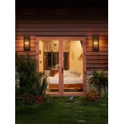 2-Light 17.5 Black Modern outdoor wall sconce