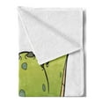 thumbnail image 2 of Crocodile Soft Flannel Fleece Throw Blanket, Digitally Generated Beefy Alligator, Cozy Plush for Indoor and Outdoor Use, 50" x 70", Apple Green White, by Ambesonne, 2 of 5