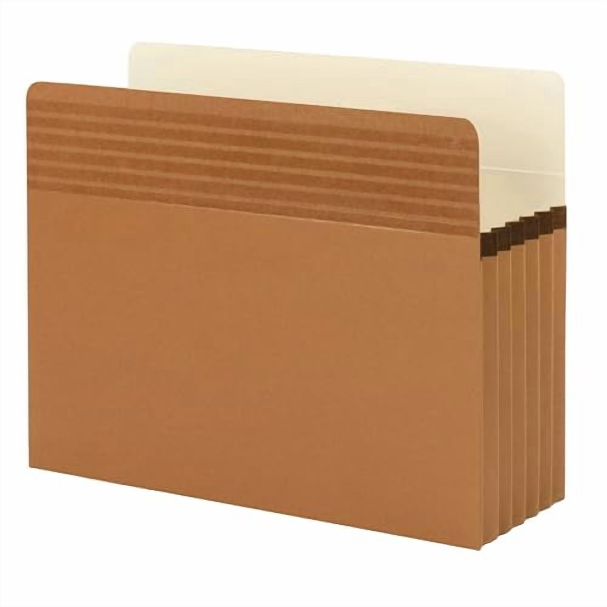 Smead® Easy Grip® Pockets, 5 1/4" Expansion, Letter Size, 30% Recycled, Redrope, Pack Of 10