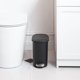 thumbnail image 2 of Amazon Basics Compact Bathroom Small Plastic Rectangular Trash Can with Steel Pedal Step, Black, 6 Liters, 2 of 8
