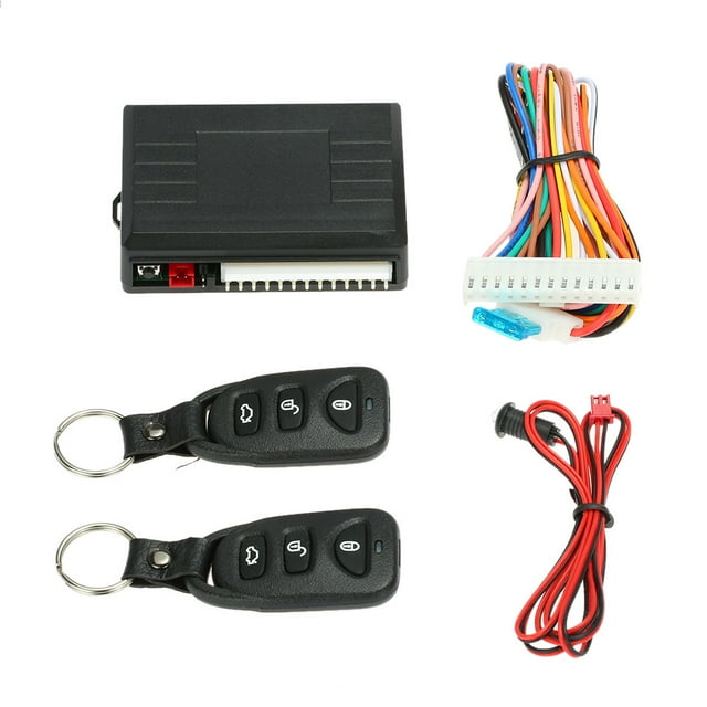 Universal car door locks, trunk release, keyless entry, central locking kit with remote control