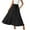 Black, variant on Abomasnow Womens Maxi Skirt Basic Elastic High Waisted A-Line Long Skirt Casual Tie Front Flowy Palazzo Skilts S-2XL