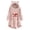 Pink, variant on Clearance Women's Christmas Printed Cat Ear Plush Button Long Sleeve Hooded Plush Casual Jacket