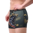 thumbnail image 2 of Kdxio Men's Boxer Briefs with North American Bald Eagle1 Print - Comfortable and Breathable Underwear for Everyday Wear, 2 of 5