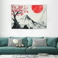 thumbnail image 2 of Acheng Japanese Decor Large Tapestry, Asian Anime Mount Fuji Red Sun Tapestry Wall Hanging for Bedroom, Japanese Art Cherry Blossom Decorations Tapestry Beach  College Dorm  60x40in, 2 of 7