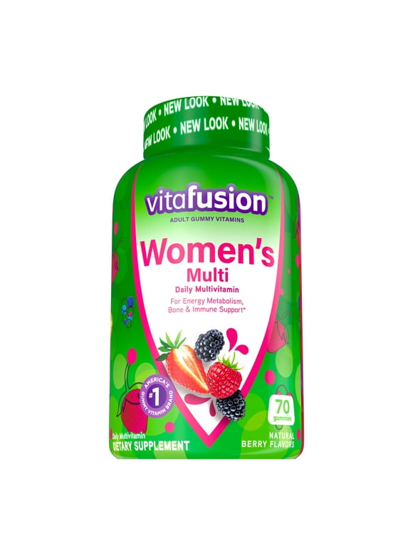Vitafusion Womens Daily Gummy Multivitamin: Vitamin C & E, Delicious Berry Flavors, 70ct (35 day supply)