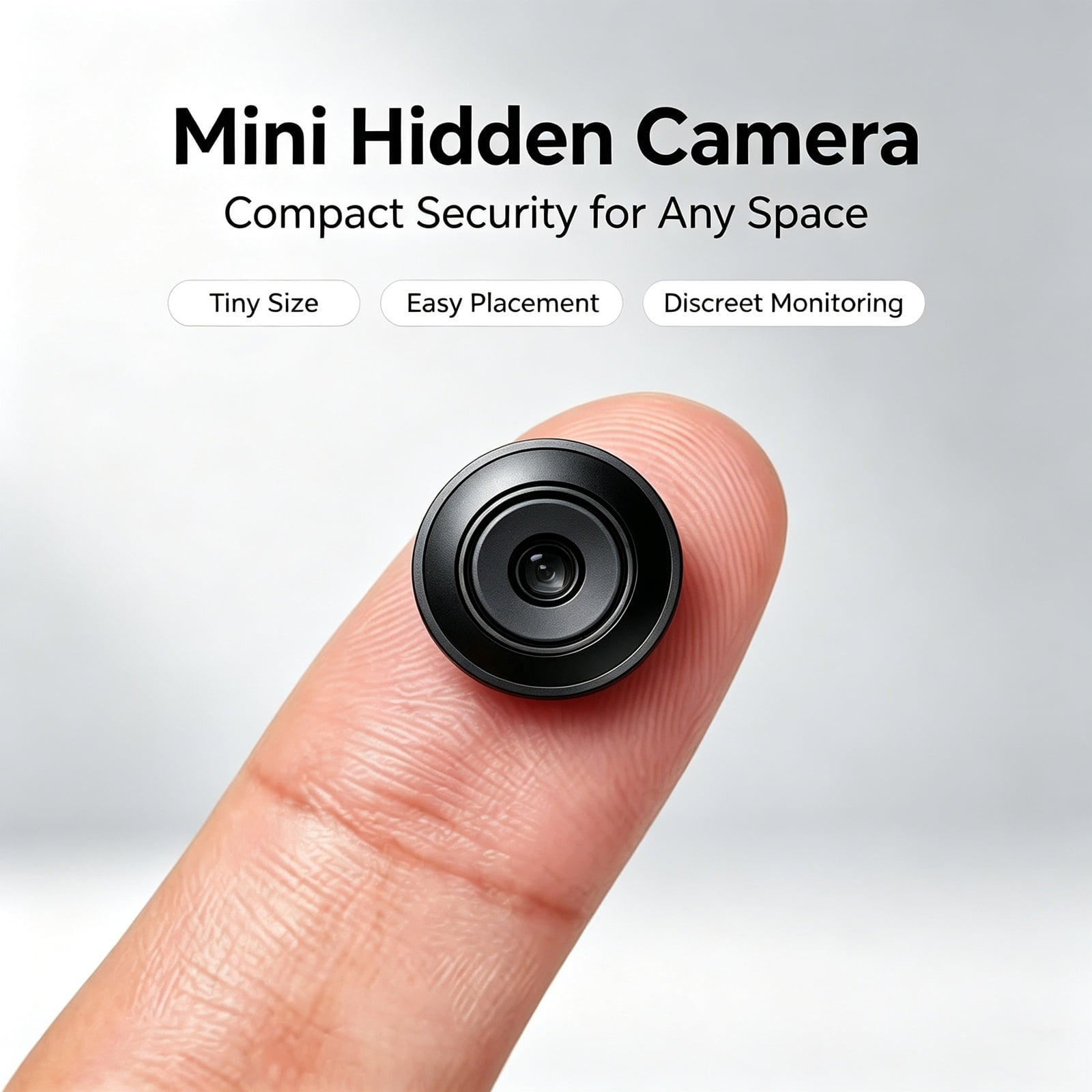 Mini WiFi Security Camera, Small Magnetic Indoor Surveillance Cam with Night Vision, Motion Detection, Remote Live View, Loop Recording for Home Office Monitoring