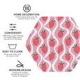 thumbnail image 3 of Lsque Strawberries Pattern 4" Drink Coasters Set of 4, PVC Leather Absorbent Coasters, Table Coaster Set Decorative Coffee Cup Coasters Housewarming Gift -Hexagon, 3 of 6